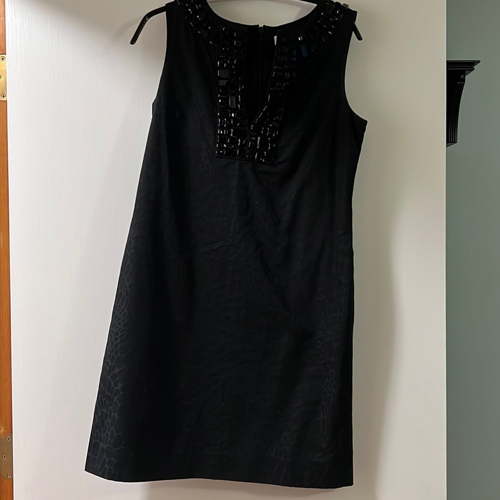 EUC Michael Kori’s Black “Cheetah” Print Dress - Size 6